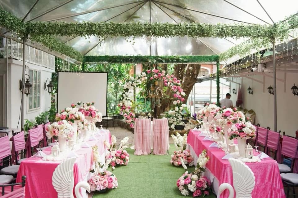 Pink Civil Wedding Set Up Ceremony and Reception in One Client Review Shabby Chic Style Studio 