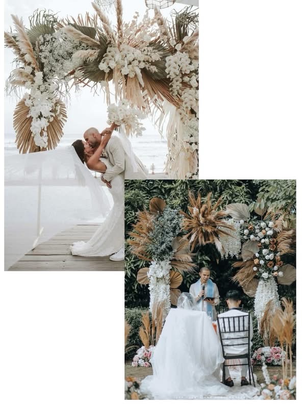 Inspiration Versus Actual Ceremony Altar with Real Client Review Shabby Chic Style Studio 