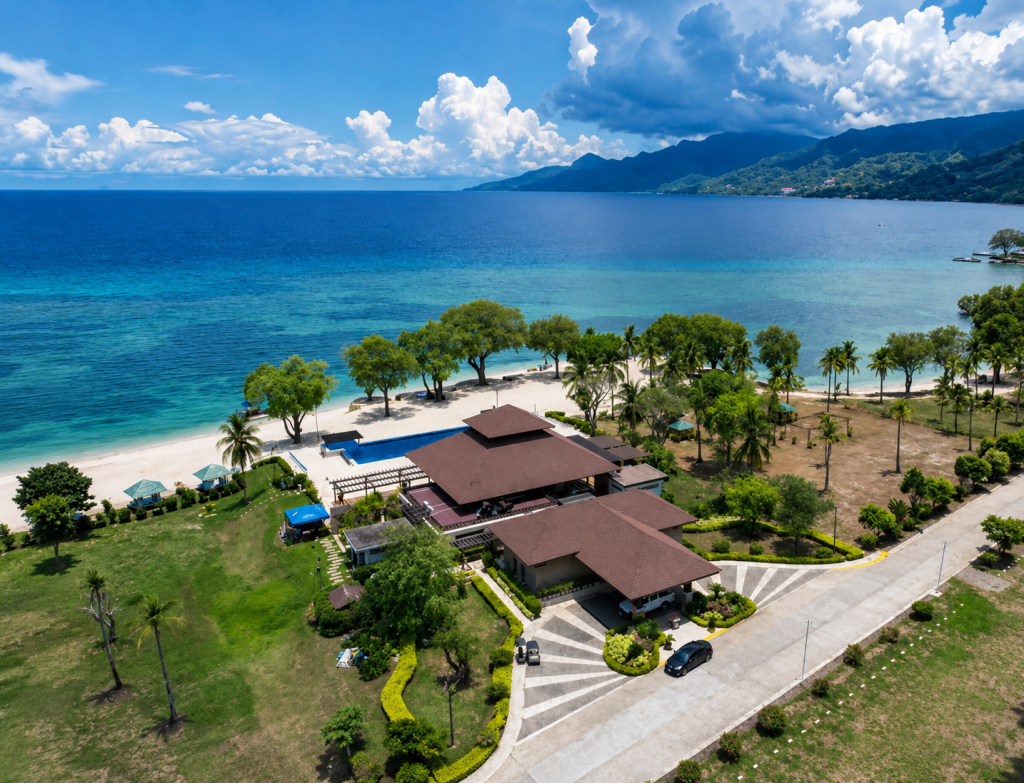 Porto Laiya Tamarind Cove Laiya Batangas Beach Venue Drone Shot