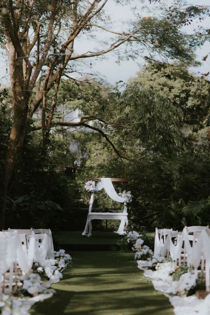 Alt Text:

Elegant forest-inspired garden wedding venue in Tagaytay featuring towering trees, lush greenery, beautifully styled reception tables, a charming barn-style setting, and an outdoor ceremony area. Perfect for destination weddings, garden ceremonies, and all-in wedding packages by Shabby Chic Style Studio.