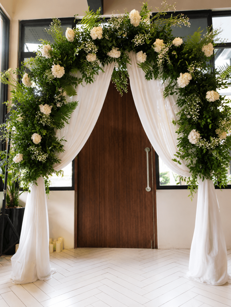Intimate Wedding Ceremony Entrance at Lola Cafe Broadway by Shabby Chic Style Studio