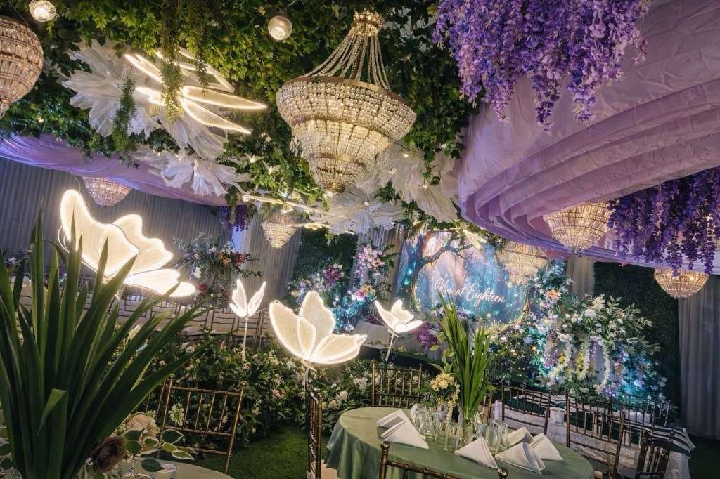 Enchanted Forest Debut Wedding Event Venue Styling Set Up by Shabby Chic Style Studio Real Client Review
