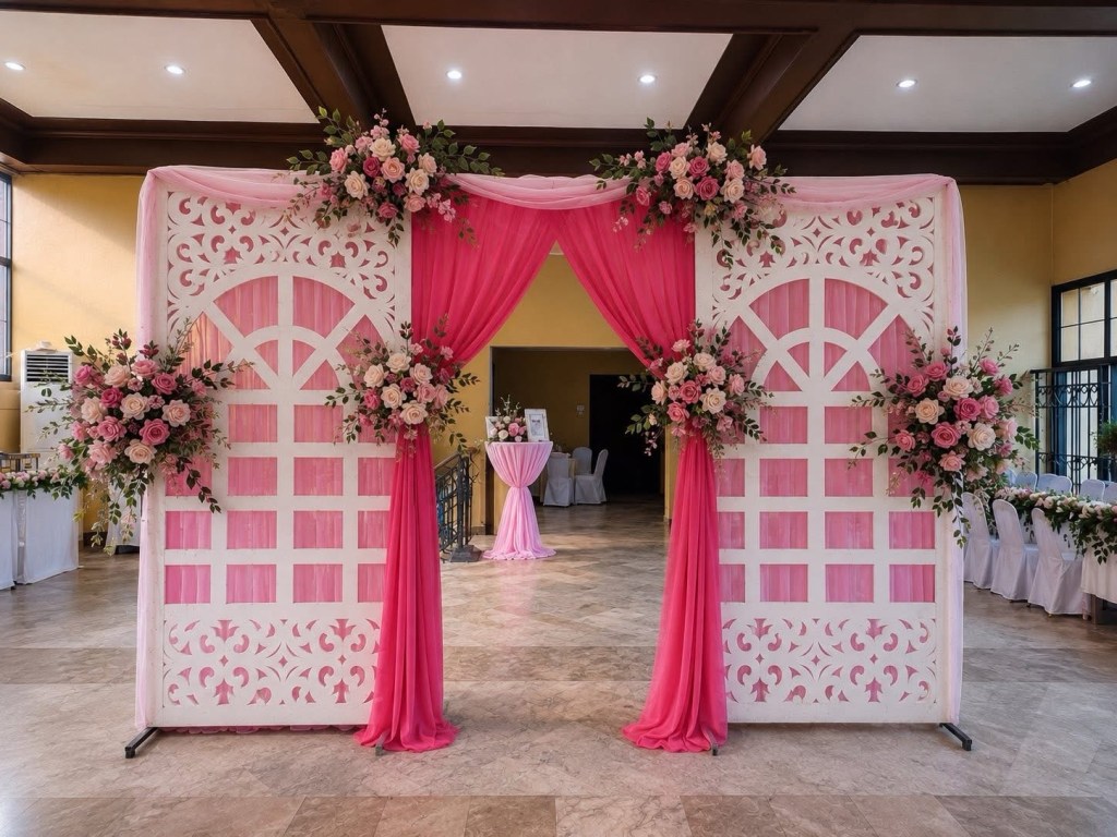 Photography Shabby Chic Style Studio Venue Styling 18 Roses affordable debut package, Fairview, Casa Milan, Quezon City, North Caloocan, ceiling treatment, venue styling, and all-in debut package Review