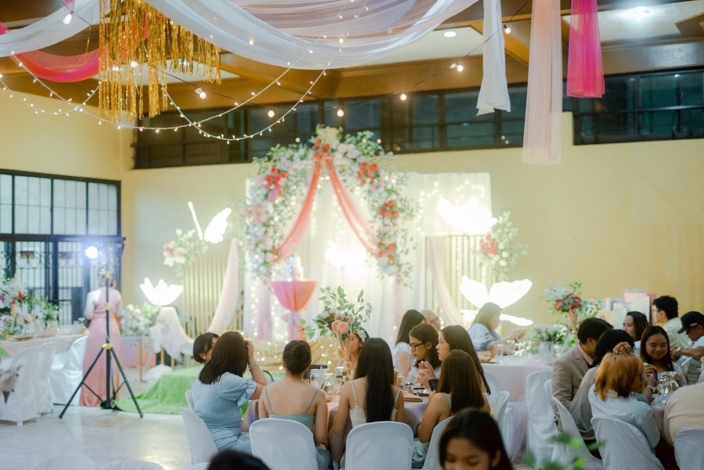 Photography Shabby Chic Style Studio Venue Styling 18 Roses affordable debut package, Fairview, Casa Milan, Quezon City, North Caloocan, ceiling treatment, venue styling, and all-in debut package Review